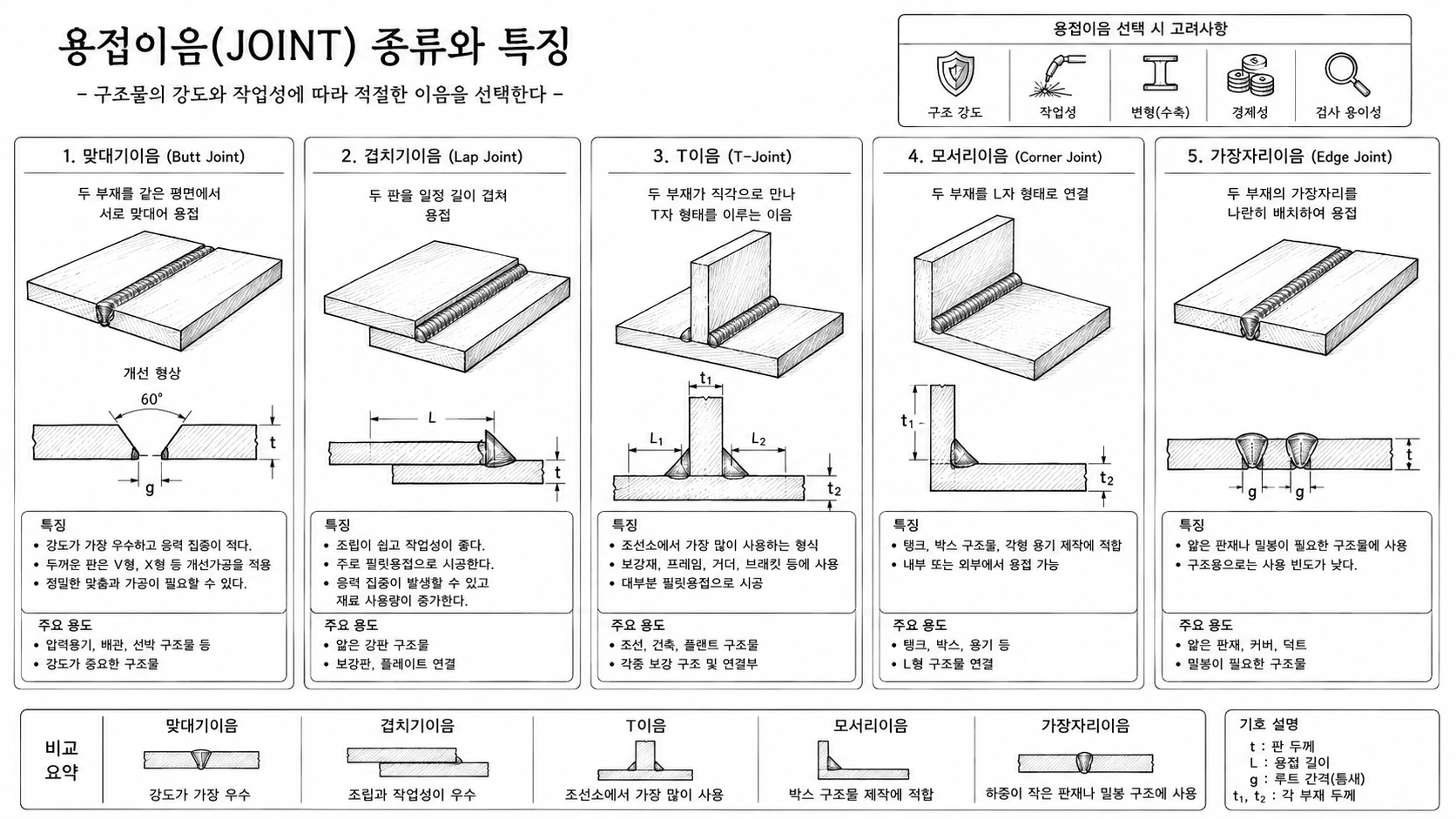 용접이음 개념도