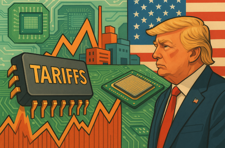 트럼프 관세정책과 반도체 영향 분석 관련 이미지