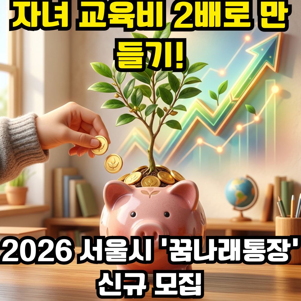 2026 서울시 꿈나래통장 자녀 교육비 마련 매칭 지원금 안내