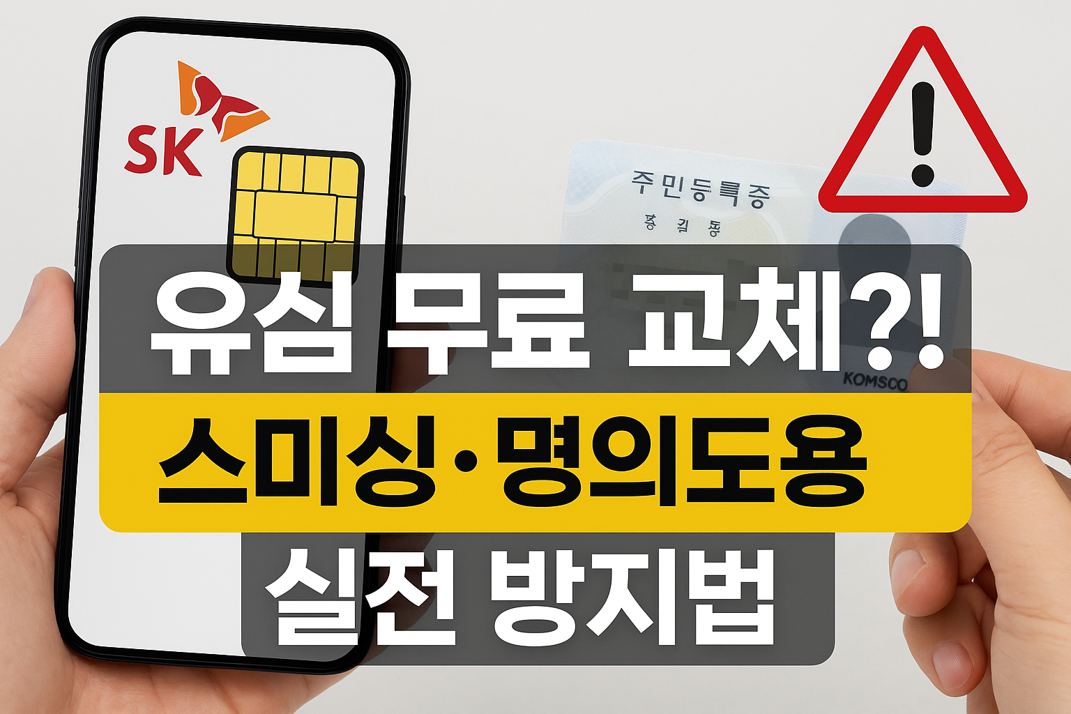 유심 무상 교체부터 명의도용/스미싱 예방까지 실전 팁