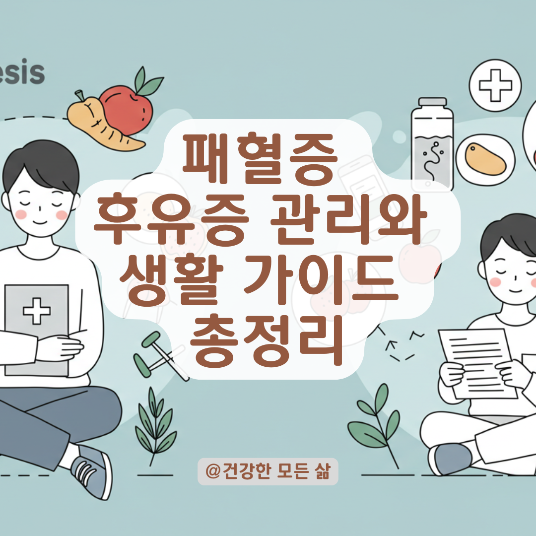 패혈증 경험자가 알아야 할 후유증 관리와 생활 가이드.