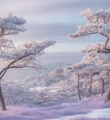 설산 풍경