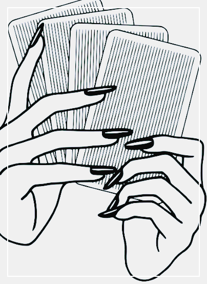 카드 들고 있는 손