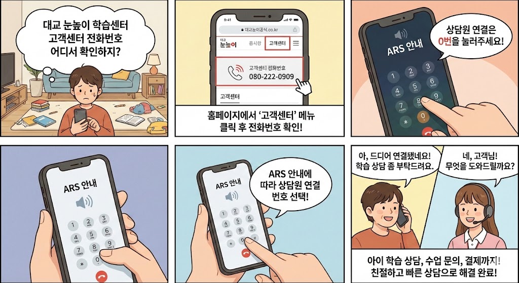 대교 눈높이 고객센터 전화번호 1588-1109 상담원 연결 꿀팁 정리