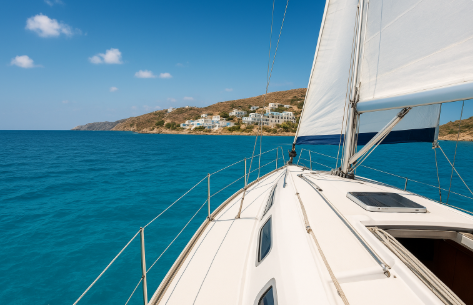 에게해에서 요트 여행 관련 이미지