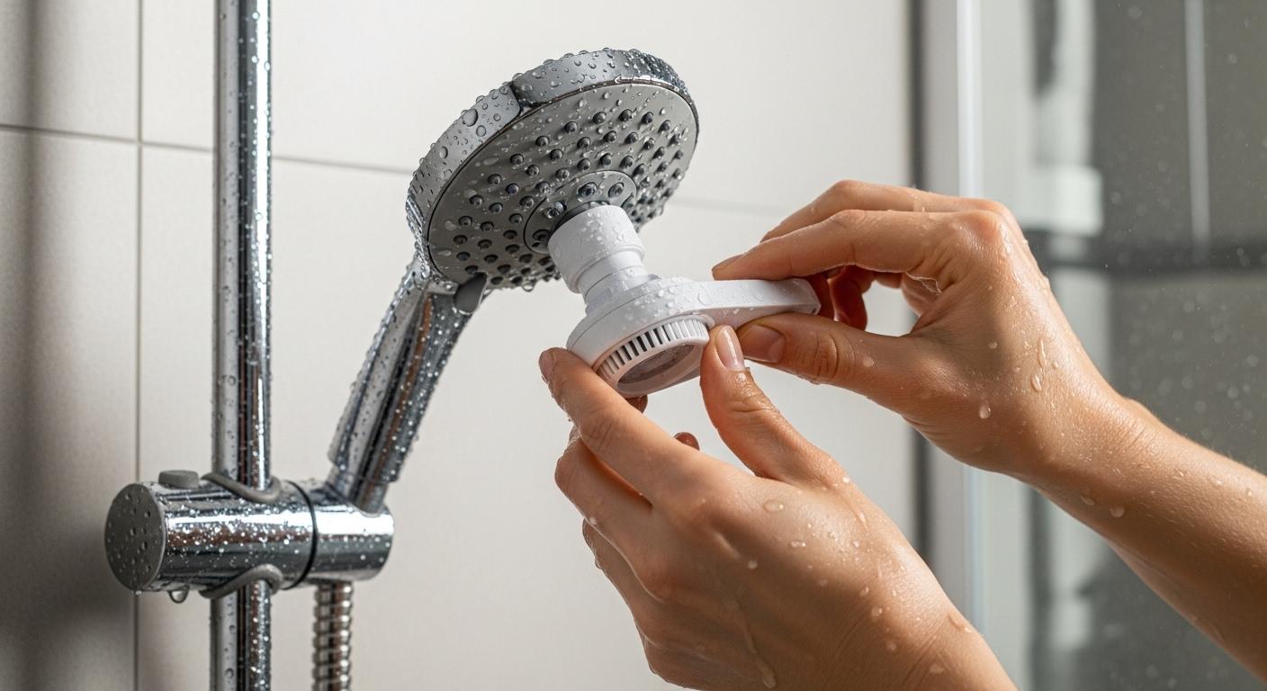 약한 수압 샤워기 필터 문제 해결