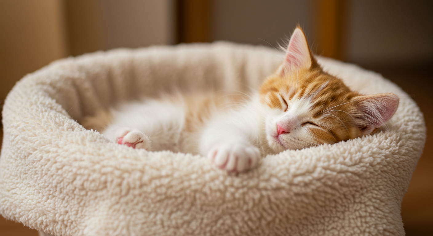 잠자는 새끼 고양이