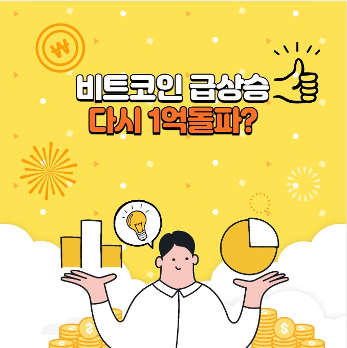 비트코인 급상승 중 1억 돌파? 1.5억 갈까?