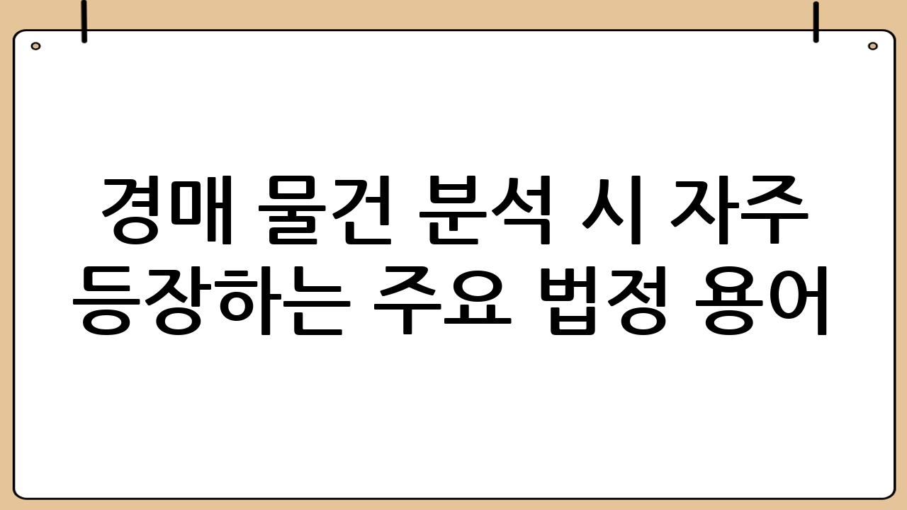 경매 물건 분석 시
