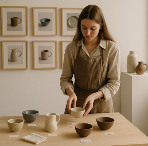 전시 준비하는 모습