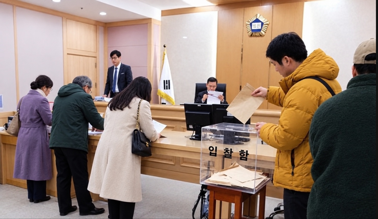 부동산경매 입찰 신청장면