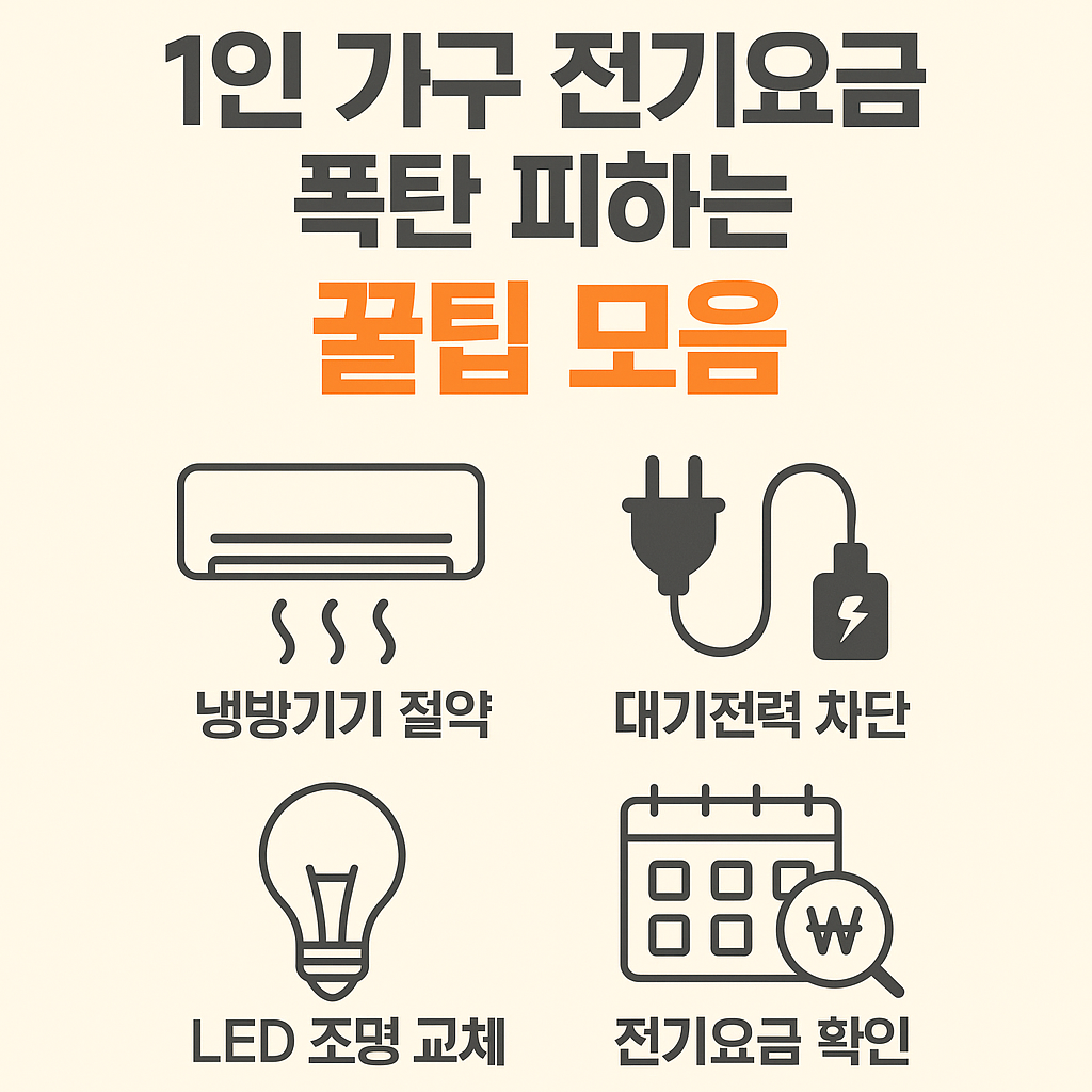 1인 가구를 위한 전기요금 절감 공개