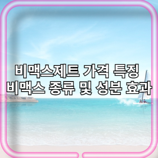 비맥스제트 가격 특징 비맥스 종류 및 성분 효과