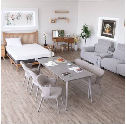 이사벨 포세린 세라믹식탁 6인용식탁세트&#44; 의자6&#44; 그레이