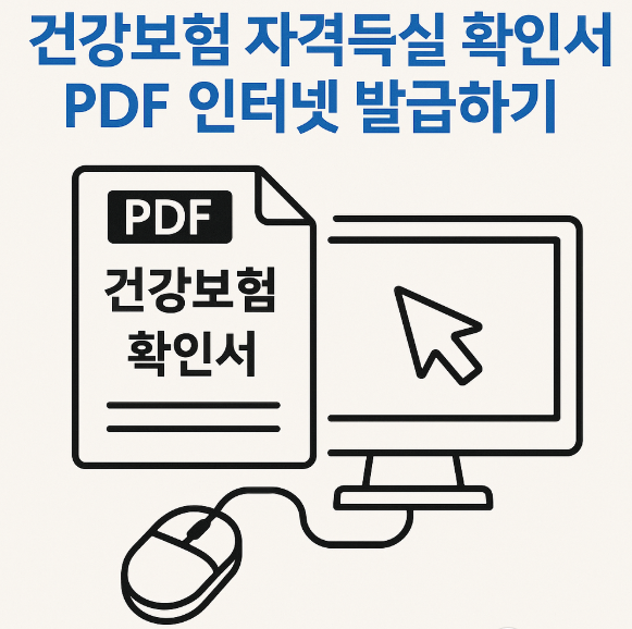 건강보험 자격득실 확인서 PDF 인터넷 발급하기