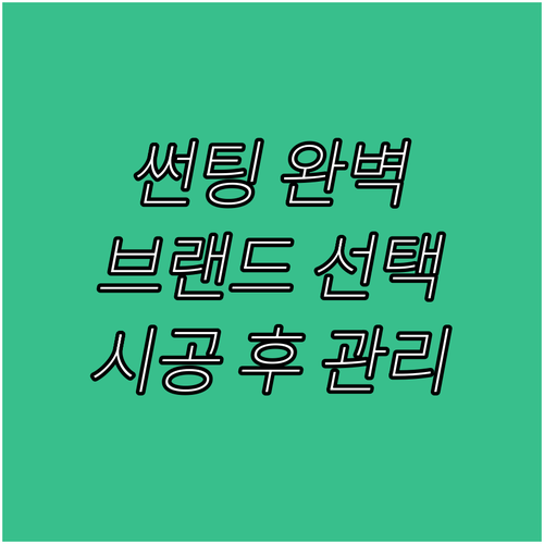 자동차 썬팅, 브랜드 선택부터 시공 ..