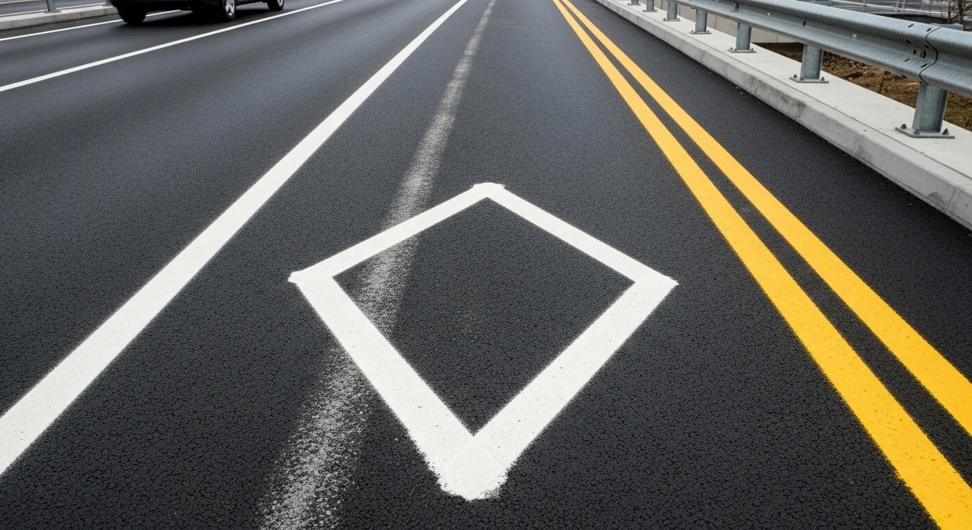 도로위 다이아몬드(마름모) 표시