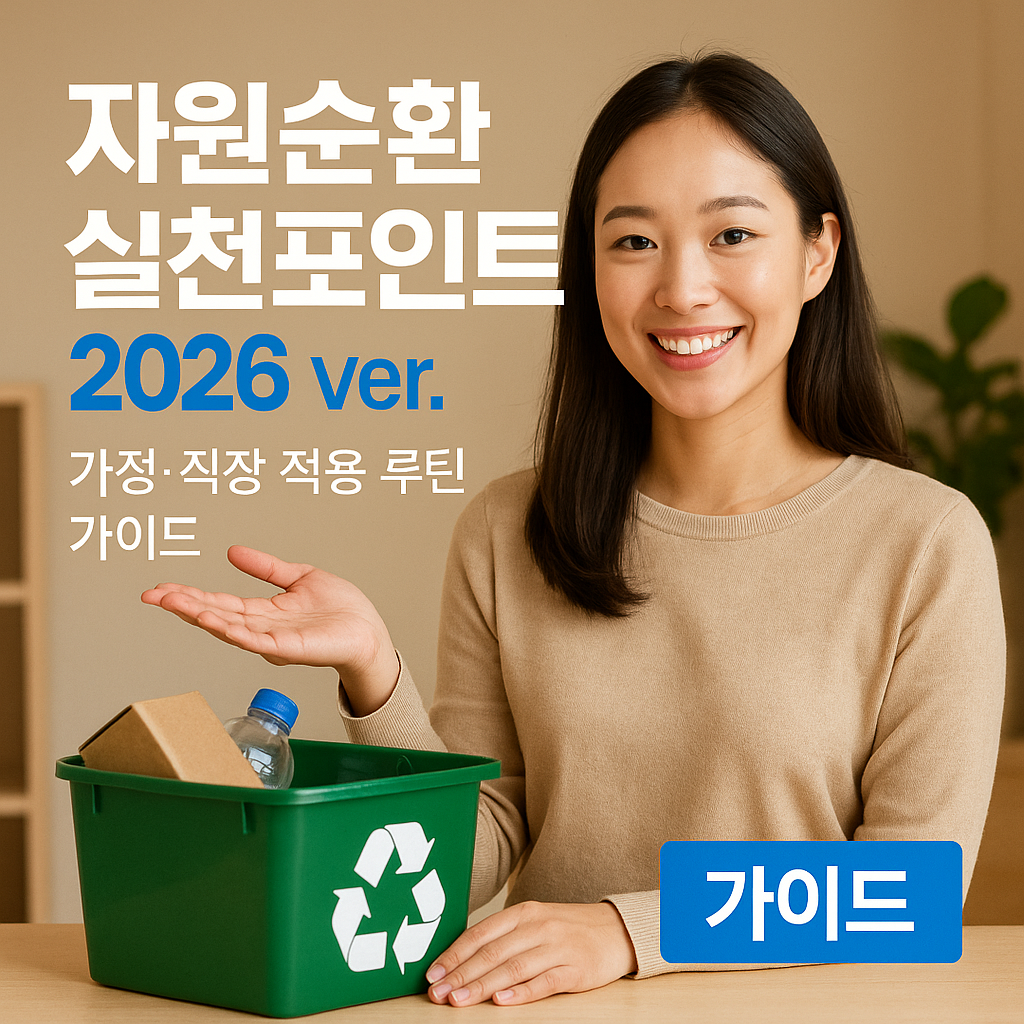 자원순환 실천포인트 2026 ver. ｜ 가정&middot;직장 적용 루틴 가이드