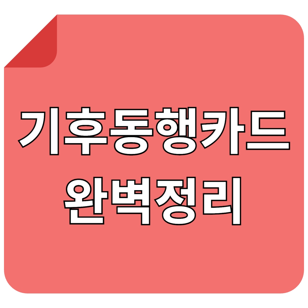 기후동행카드 총정리