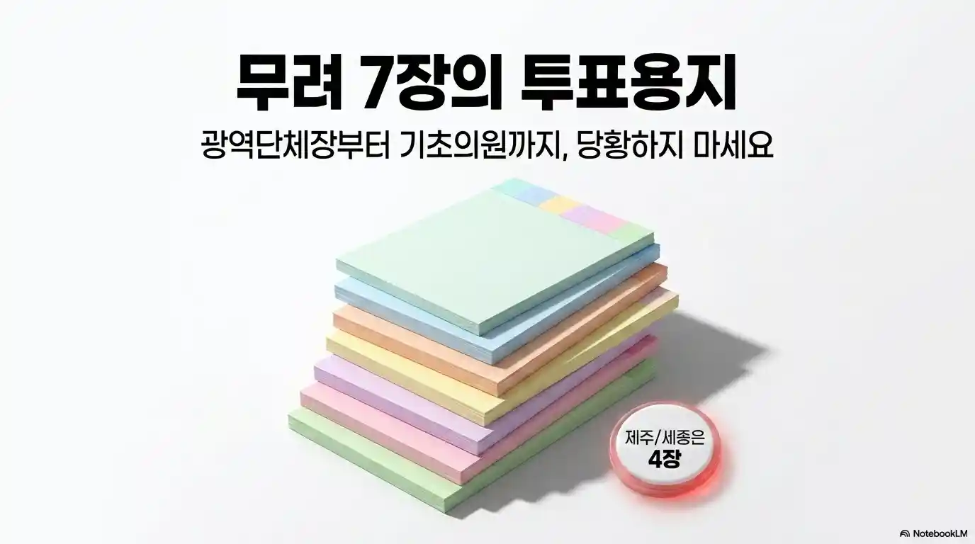 사전투표 시간 완벽 정리-7장의 투표 용지