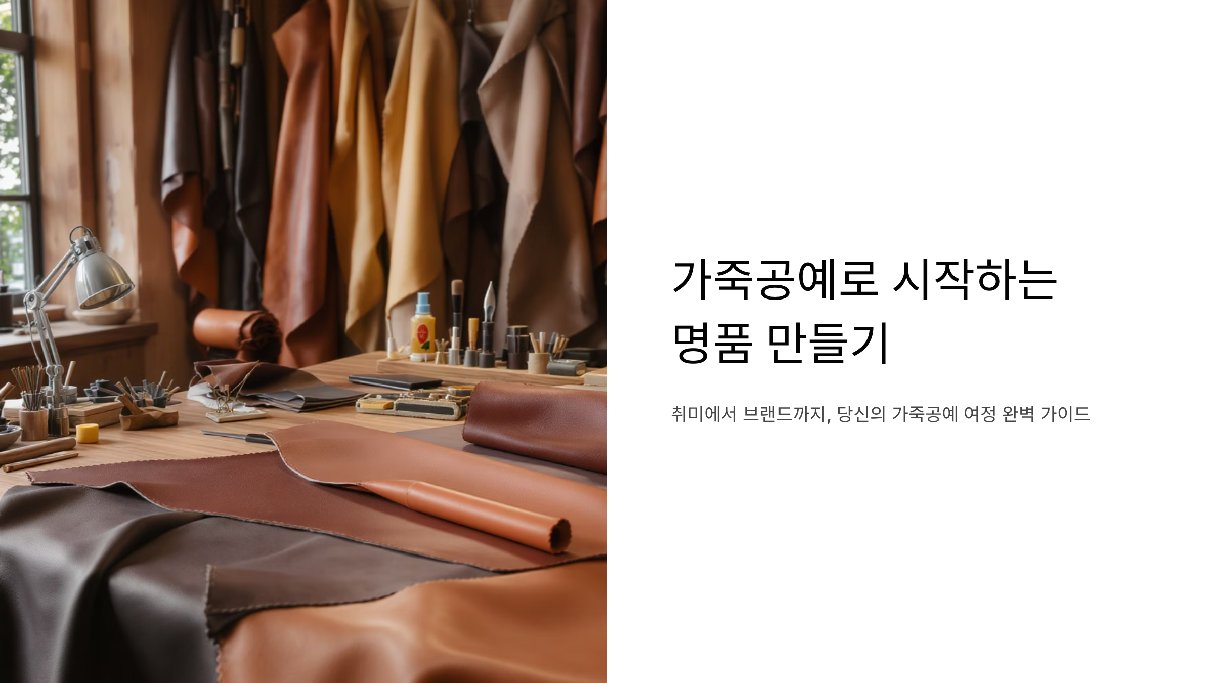 가죽공예 클래스로 명품 제작 마스터하기