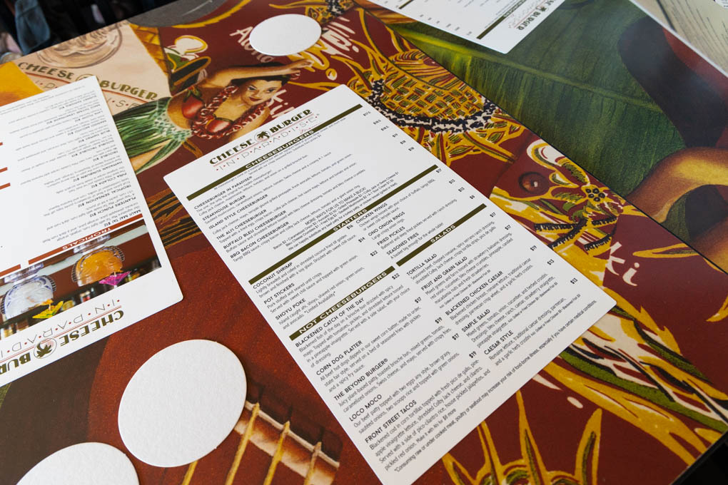 하와이 치즈버거 인 파라다이스 메뉴