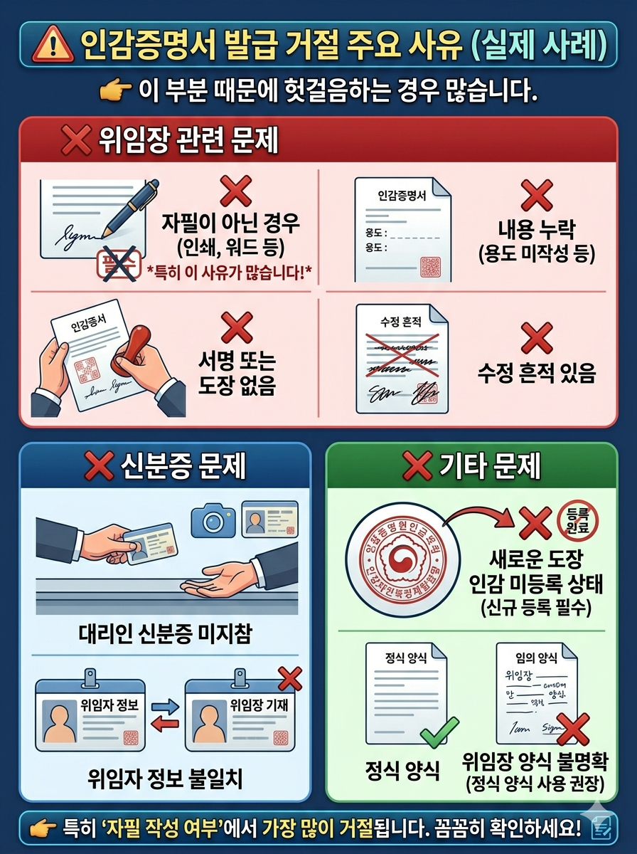 발급 거절되는 주요 사유