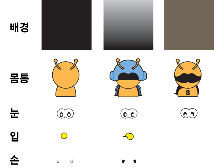피그마에서 생성한 이미지 몸통/눈/입/손