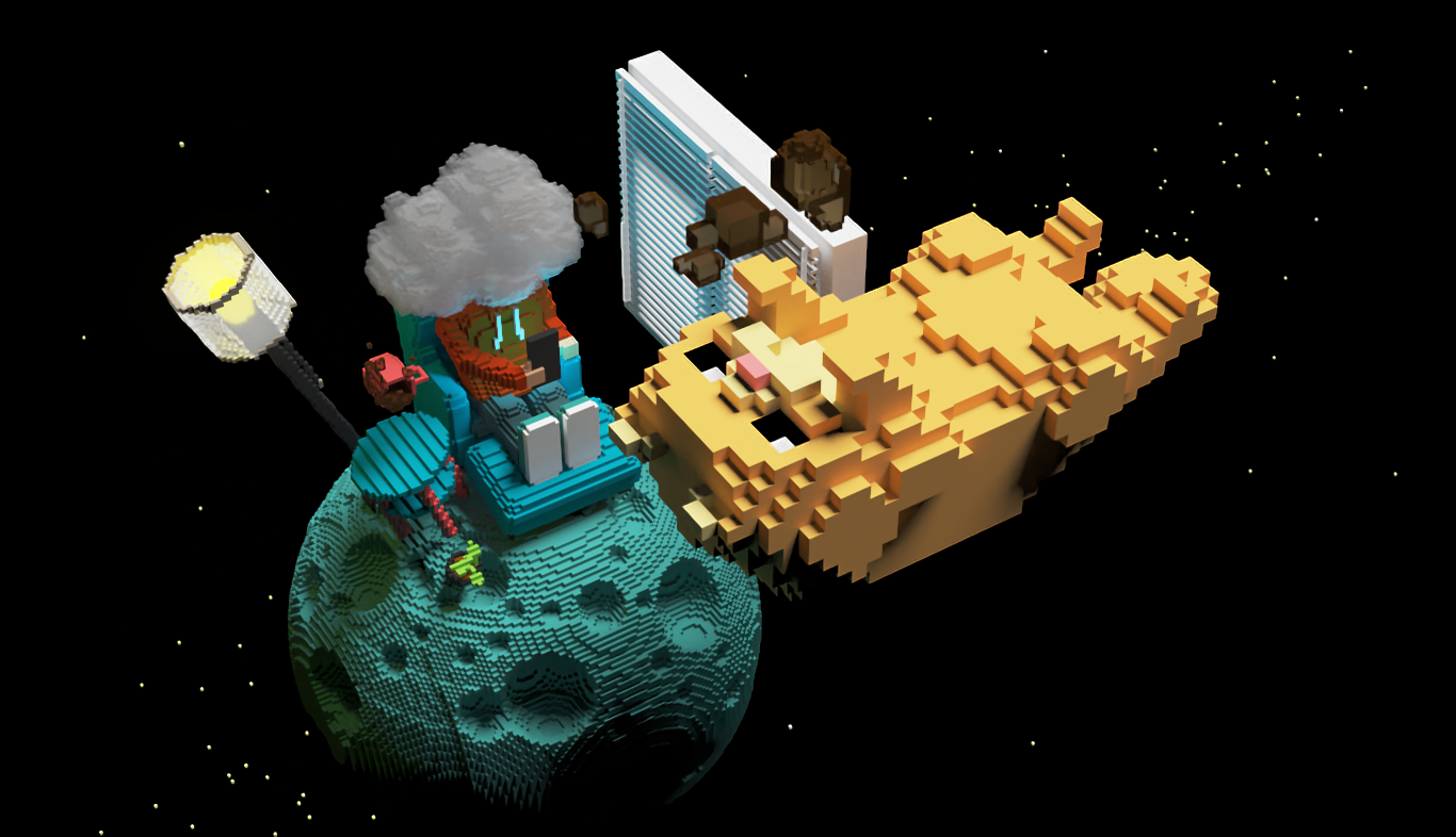 복셀 복셀아트 복셀아티스트 voxel voxelart voxelartist mebbit cloudy digital art illustration NFT