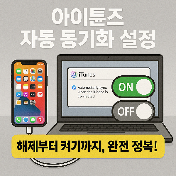 아이튠즈 자동 동기화 해제 썸네일 이미지입니다.