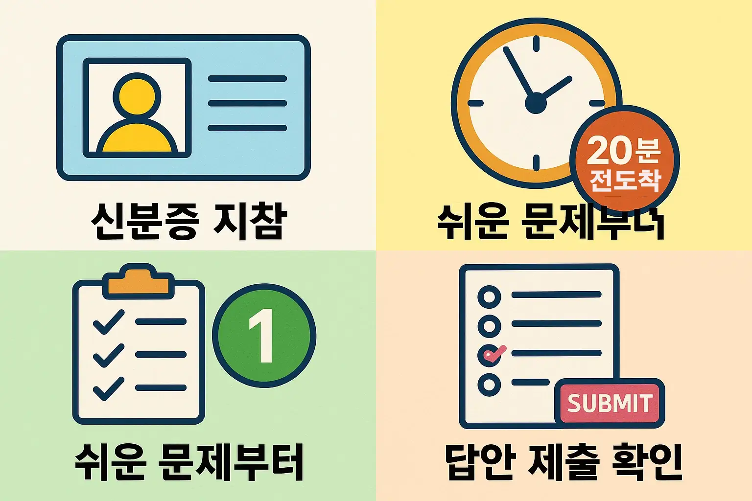 출석률, 본인부담금, 인증기관 선택, 마감일 주의 등 국비지원 자격증 과정에서 반드시 확인해야 할 핵심 유의사항과 실전 팁을 정리한 인포그래픽.
