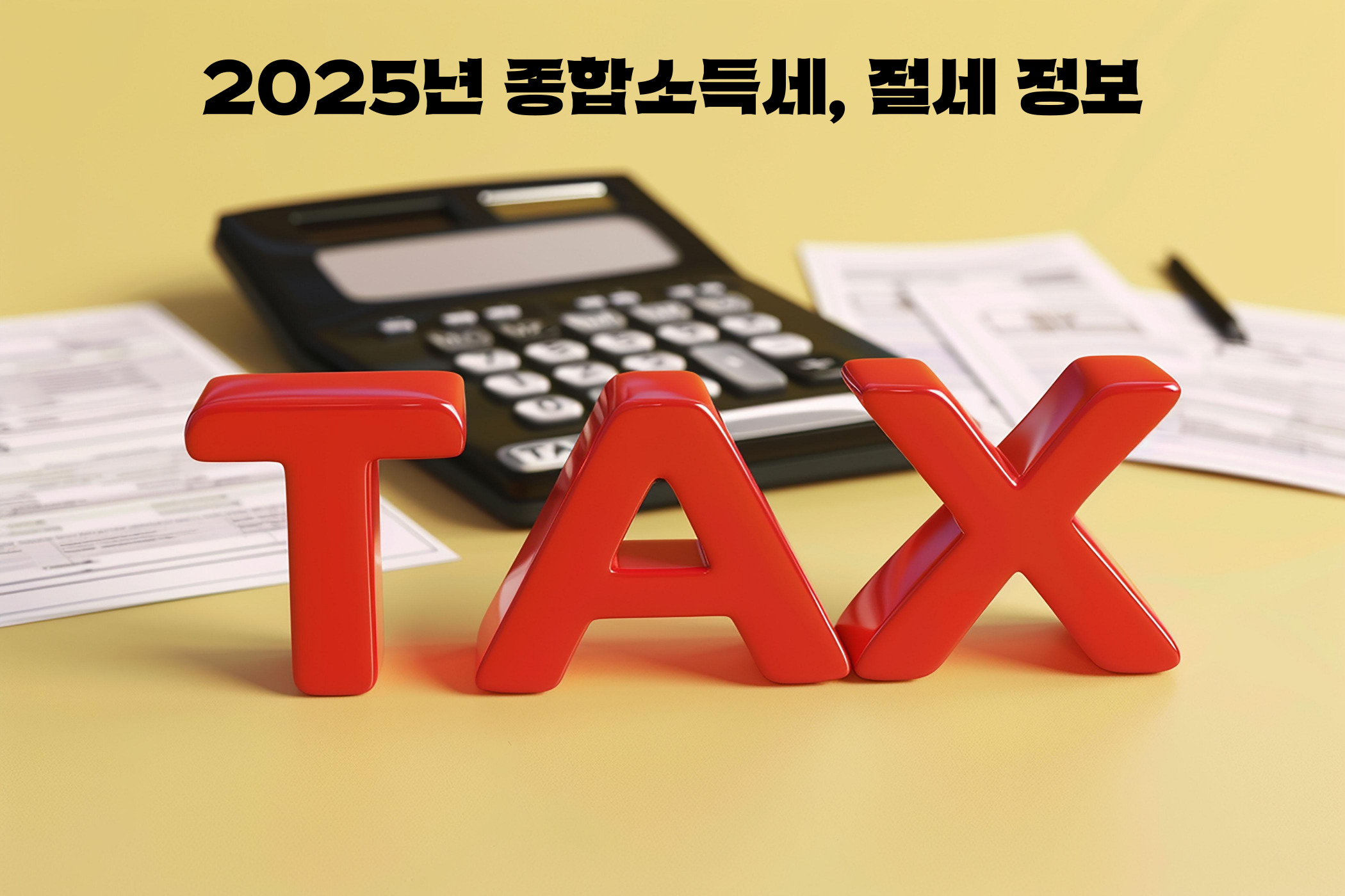 2025년 종합소득세 절세 정보