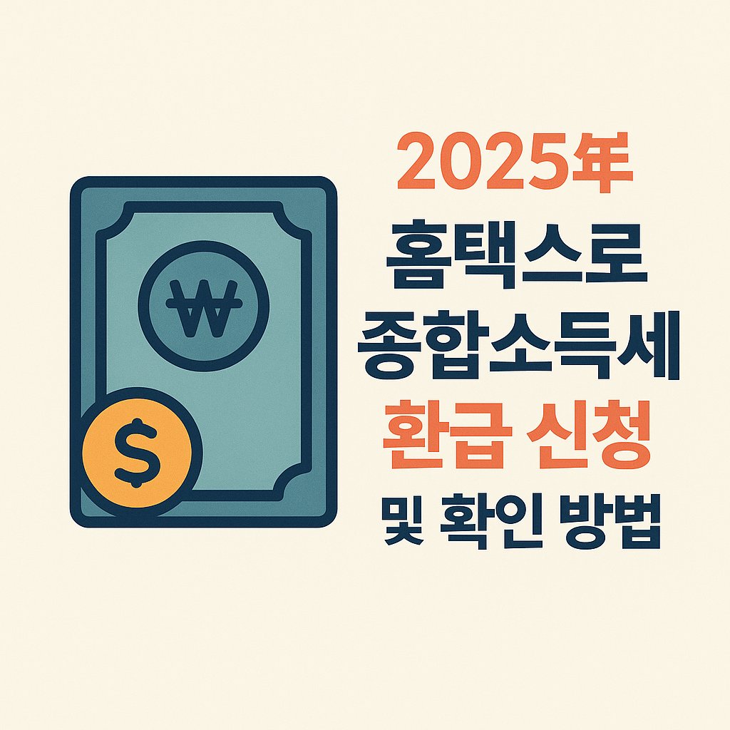 2025 홈택스 종합소득세 환급 신청 방법 및 확인 절차