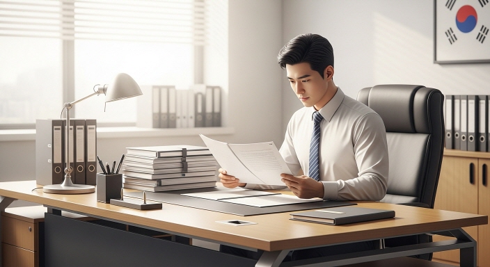 인사혁신처에서 인재정보를 검토하는 상황