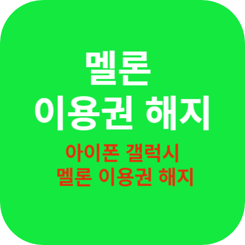멜론이용권해지