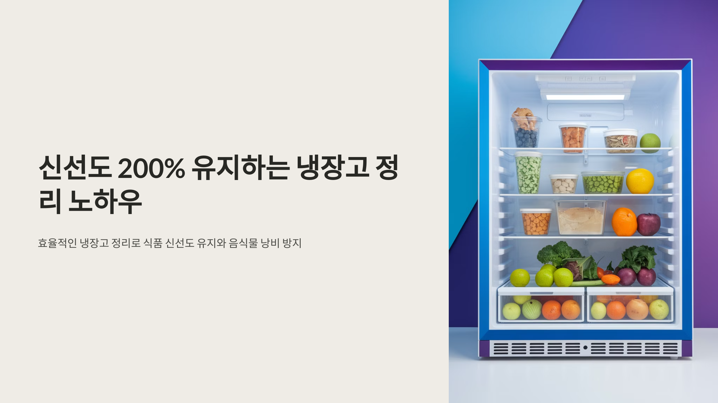 신선도 200% 유지하는 냉장고 정리 노하우