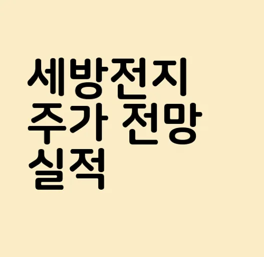 세방전지