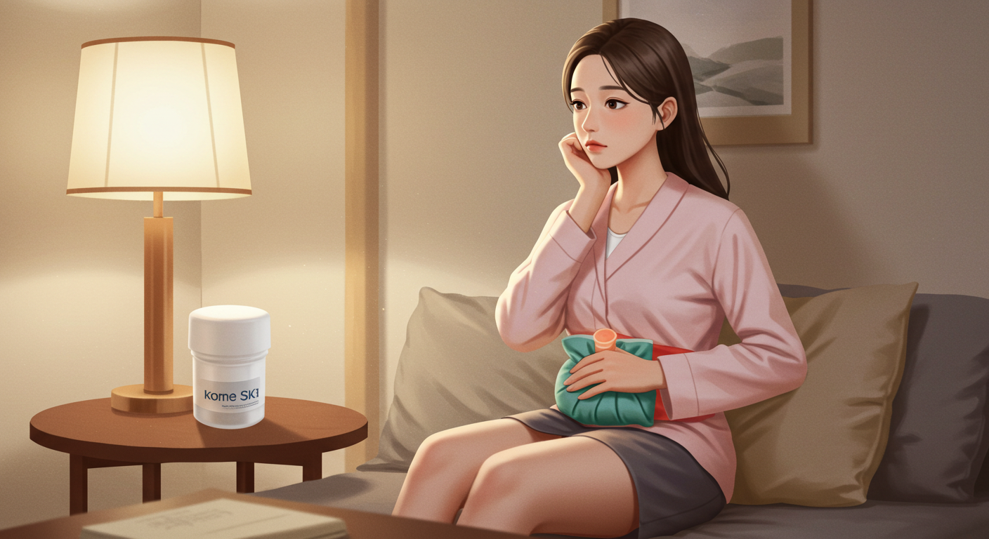 윤곽주사, 윤곽주사부작용, 생리통심화