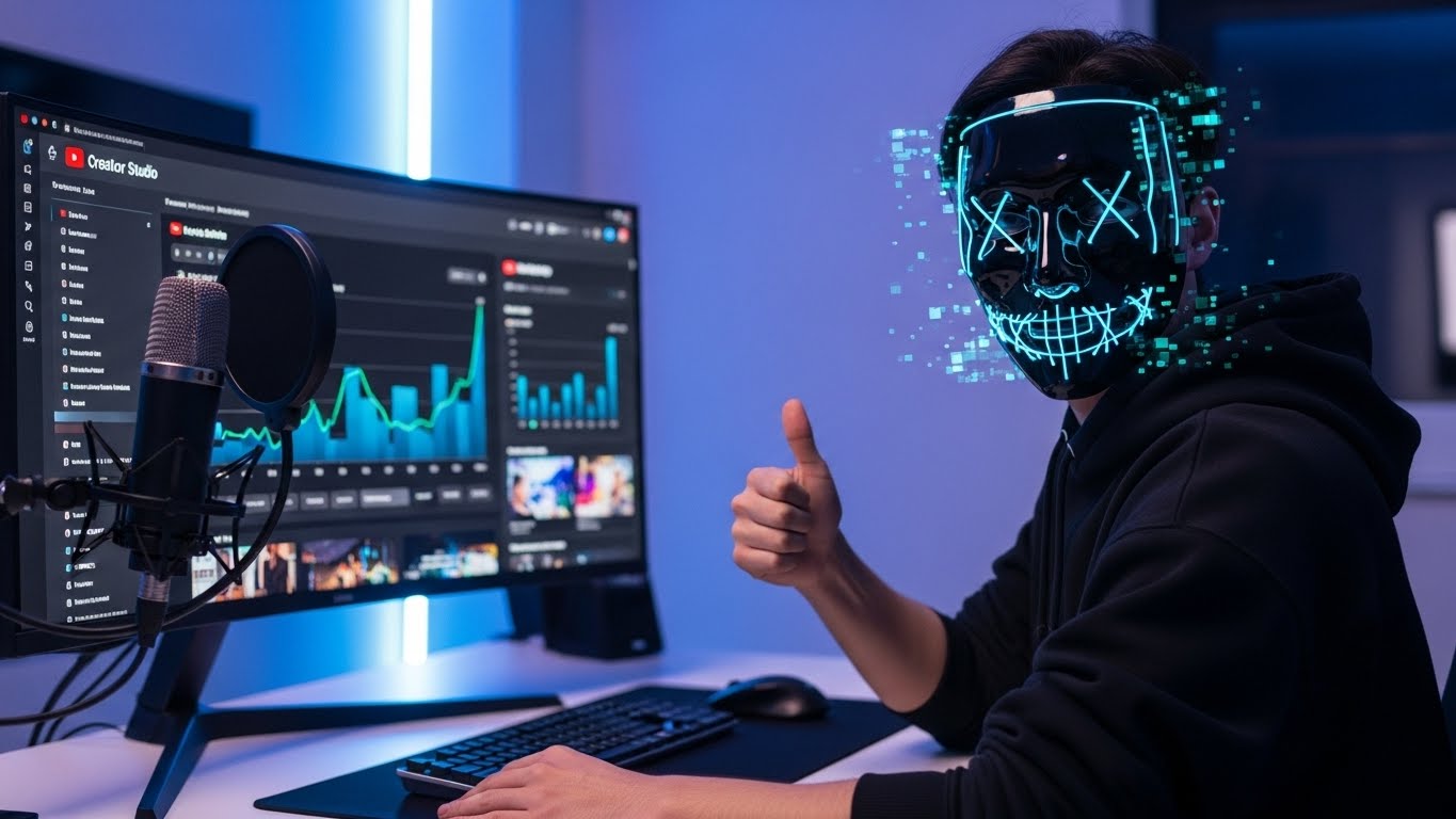 얼굴을 공개하지 않고 활동하는 신비주의 컨셉의 한국인 유튜버와 상승하는 조회수 그래프