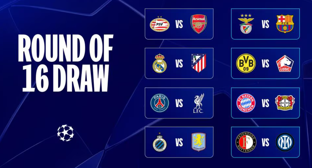 챔스 16강 대진표 조추첨 확정 2025 UEFA 챔피언리그 하이라이트