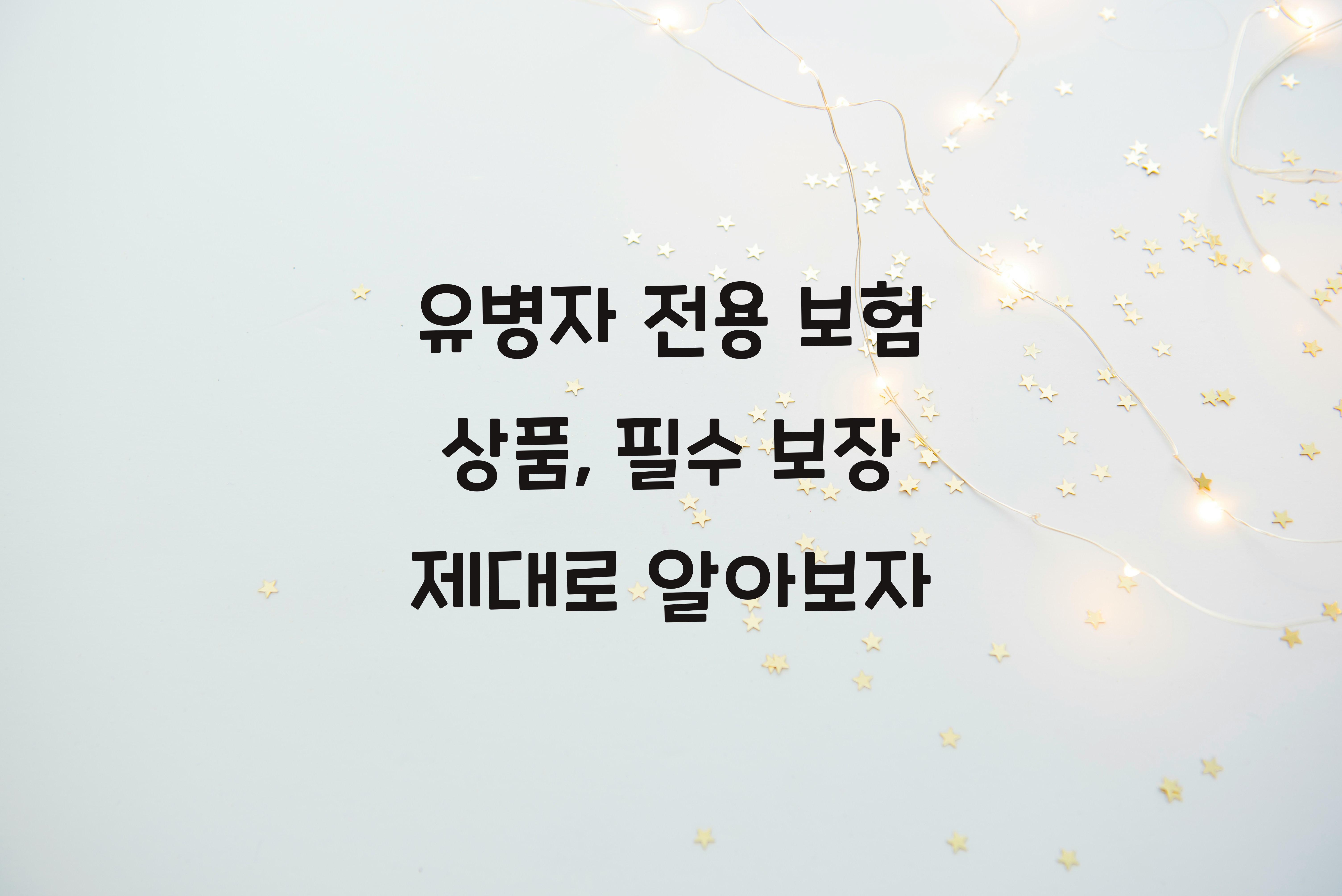 유병자 전용 보험 상품