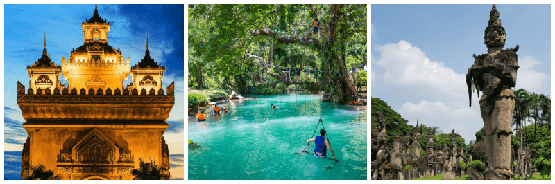 빠뚜사이, 방비엥 블루라군, 부다파크 사진