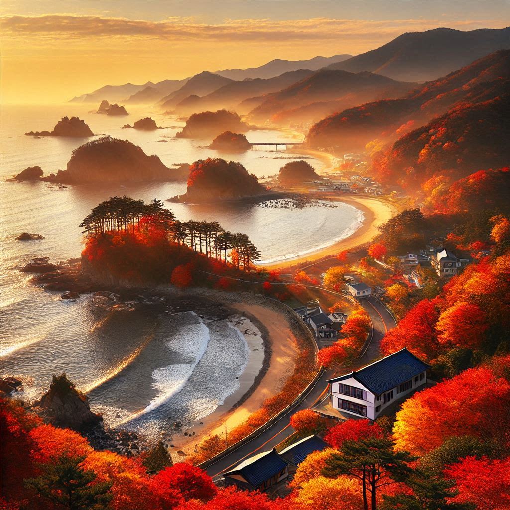 충청도 서해안 오서산 가을 모습