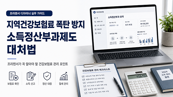 프리랜서 디자이너가 알아야 할 지역건강보험료 폭탄 방지 및 소득정산부과제도 대처법