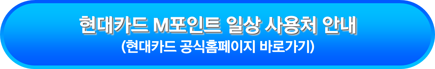 현대카드 M포인트 일상 사용처 안내