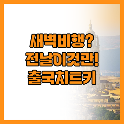 새벽 비행기 타기 전날 끝내는 완벽한..