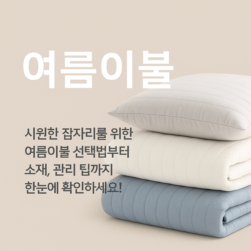 시원한 잠자리를 위한 여름이불 선택법부터 소재, 관리 팁까지 한눈에 확인하세요!