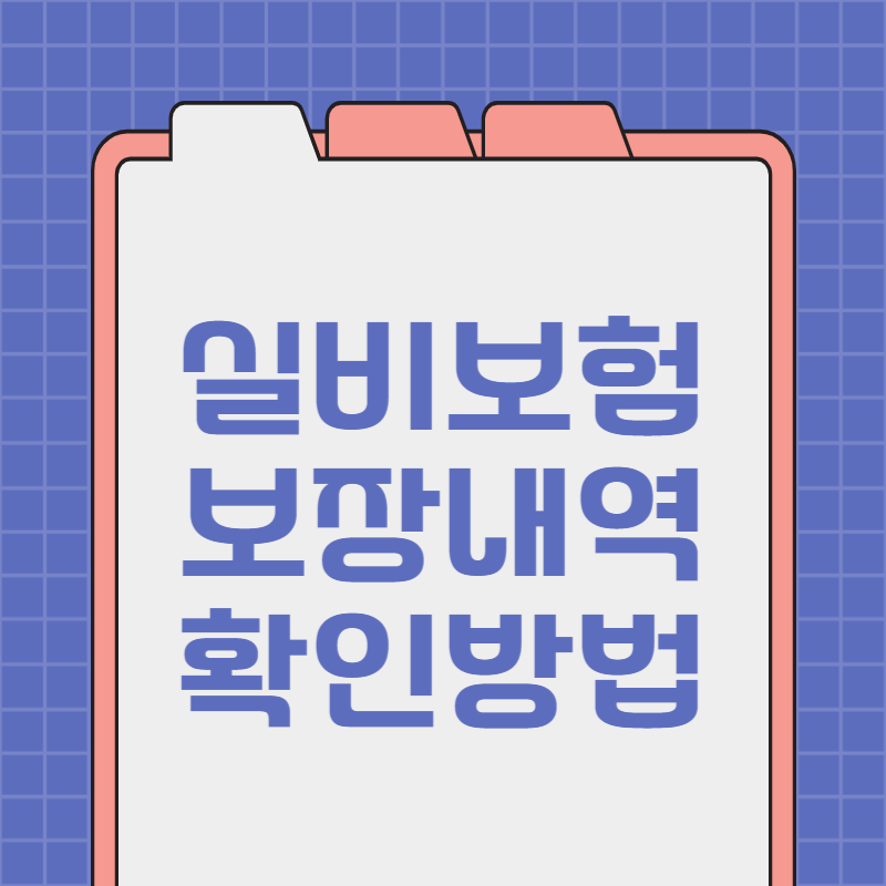 실비보험 확인 방법