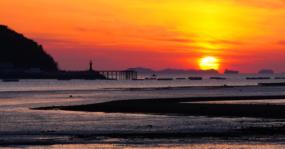 노을지는 갯벌서천