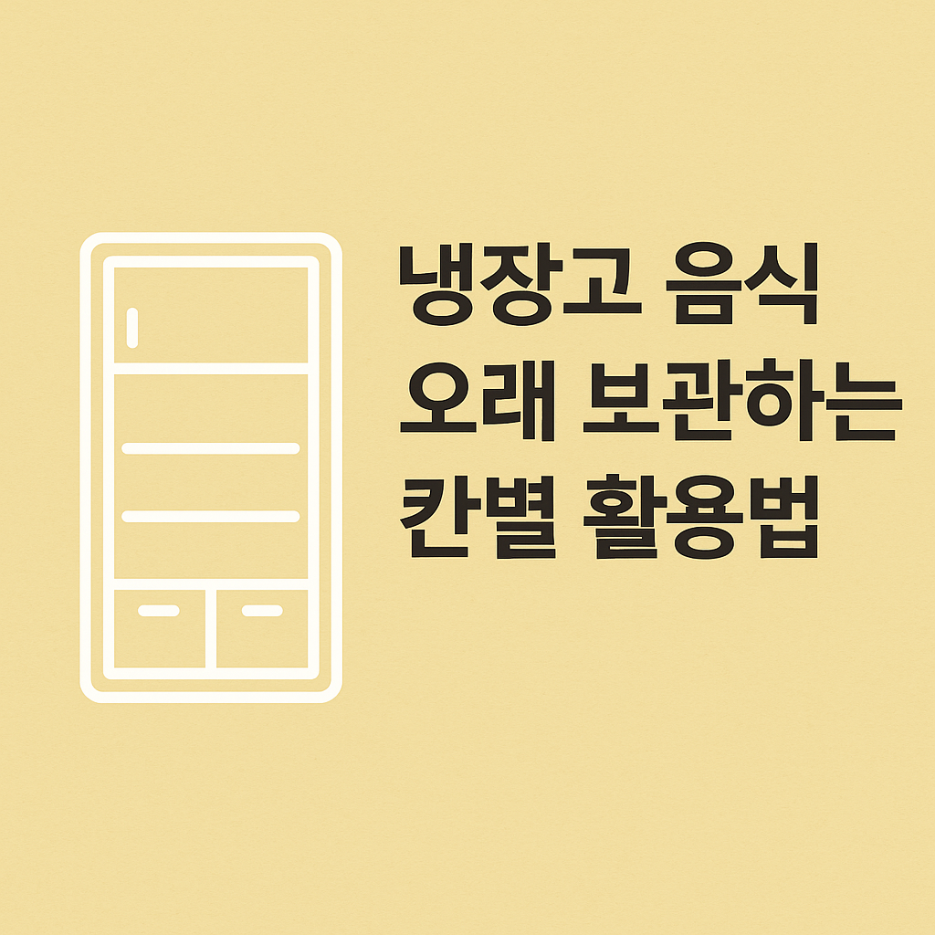 냉장고 음식 오래 보관하는 칸별 활용법